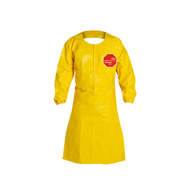 Dupont™ QC278B YL Tychem® 2000 Sleeved Aprons, 52-in 